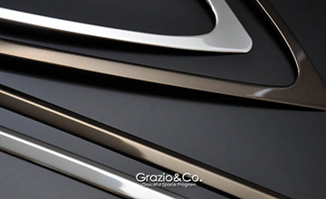 Grazio(グラージオ) トヨタ86 メッキウインドウモール|カラー見本(クローム調・ブラッククローム調)