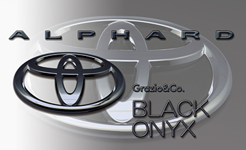 Grazio(グラージオ) アルファード ブラッククロームエンブレム(2)|ブラックオニキス