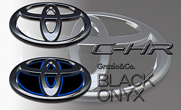 Grazio(グラージオ) C-HR ブラッククロームエンブレム|ブラックオニキス