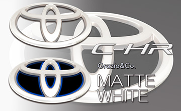 Grazio(グラージオ) C-HR ブラック・ホワイトエンブレム|マットホワイト
