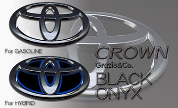Grazio(グラージオ) クラウンハイブリッド ブラッククロームエンブレム(2)|ブラックオニキス