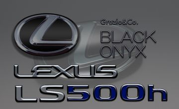 Grazio(グラージオ) レクサスLS ブラッククロームエンブレム(2)|ブラックオニキス