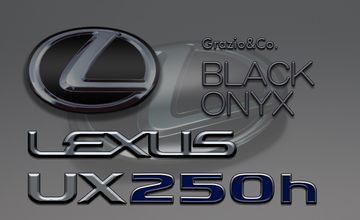 Grazio(グラージオ) レクサスUX ブラッククロームエンブレム(2)|ブラックオニキス