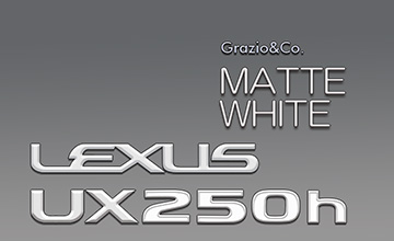 Grazio(グラージオ) レクサスUX ブラック・ホワイトエンブレム|マットホワイト
