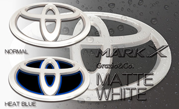 Grazio(グラージオ) マークX ブラック・ホワイトエンブレム|マットホワイト