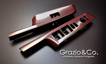 Grazio(グラージオ) プリウスα ウインドウスイッチベース・フロント(4)|ミディアムブラウン