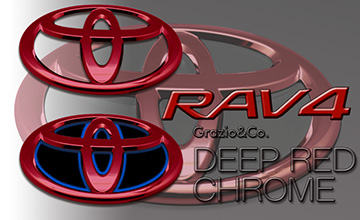 Grazio(グラージオ) 50系RAV4用レッドクロームエンブレム