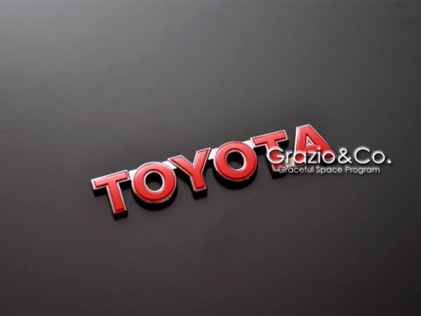 Grazio(グラージオ) トヨタ86 エンブレムパーツ TOYOTAエンブレム・レッド ZN6系