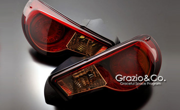 Grazio(グラージオ) ZN6系トヨタ86用コンビカラードテール・レッド×ブラッククリスタル