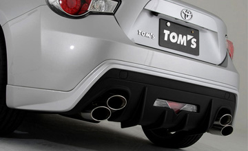 TOM'S(トムス) トヨタ86 3点セット|リアアンダー(ディフューザー形状部ブラック塗装)