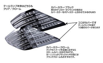 VALENTI(ヴァレンティ) アルファード LEDテール(5)|カラーについて