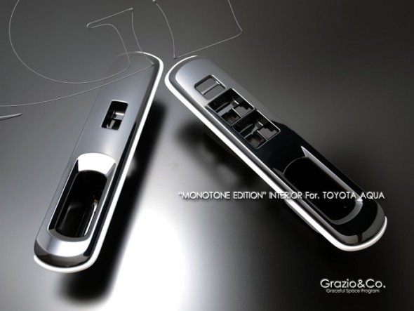 Grazio(グラージオ) アクア ウッドパネルパーツ ウインドウスイッチベース・フロント P10系