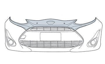 TRD アクア フロントバンパーガーニッシュ|製品部