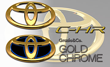 X10・X50系C-HR　エンブレムパーツ・ゴールドエンブレム　Grazio(グラージオ)/エンブレム(1)