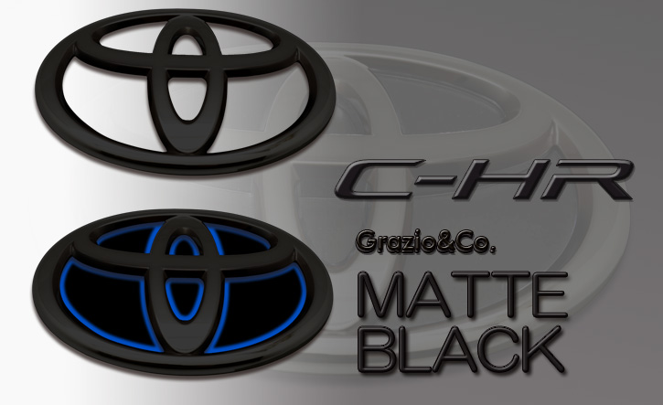 Grazio(グラージオ)｜X10・X50系｜C-HR【ブラック・ホワイトエンブレム】マットカラー エンブレムパーツの通販サイト｜auto-ACP