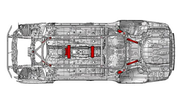 210系クラウンアスリート　メンバーブレース　TRD(2)