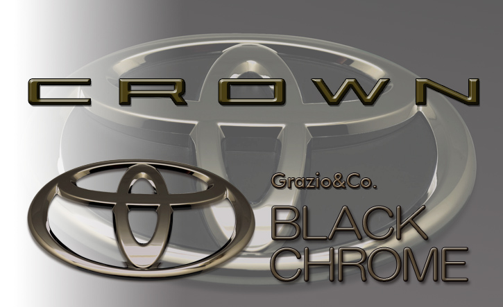 Grazio(グラージオ) クラウンクロスオーバー エンブレムパーツ ブラッククロームエンブレム 35系