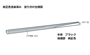 クラウンTRD 純正色塗装済み品　塗り分け図