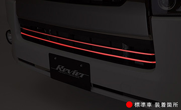 REVIER(レヴィーア) ハイエース LEDバンパーグリルフィンカバー