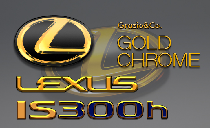Grazio(グラージオ) レクサスIS エンブレムパーツ ゴールドエンブレム E30系3型