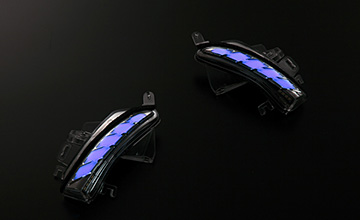 レクサスIS LEDウインカーミラー・流星シーケンシャルウインカー|ライトバー　ブルー