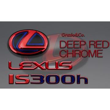 Grazio(グラージオ)　E30 レクサスIS 3型(後期)　ディープレッドクロームエンブレム