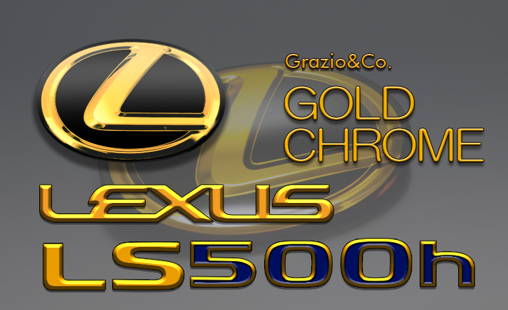 Grazio(グラージオ) レクサスLS エンブレムパーツ ゴールドエンブレム 50系