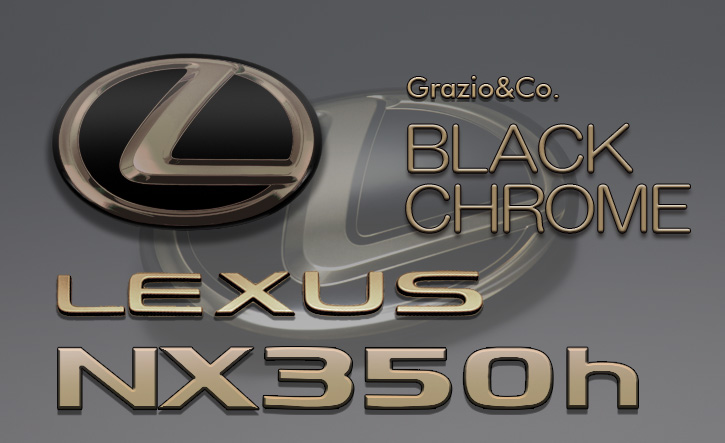 Grazio(グラージオ) レクサスNX エンブレムパーツ ブラッククロームエンブレム 20系