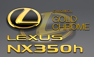 20系レクサスNX　エンブレムパーツ・ゴールドエンブレム　Grazio(グラージオ)/エンブレム(1)