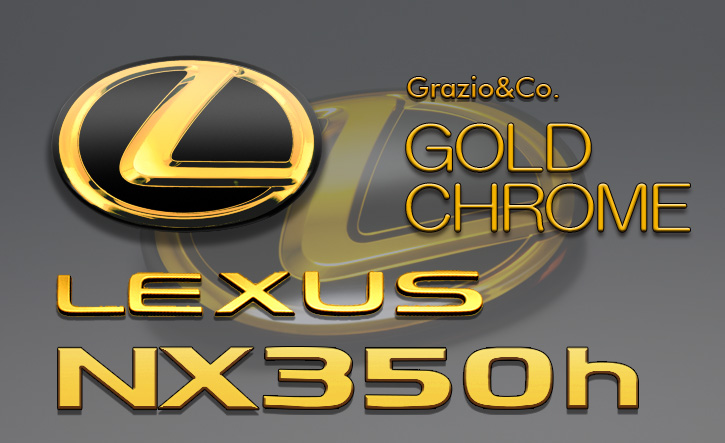 Grazio(グラージオ) レクサスNX エンブレムパーツ ゴールドエンブレム 20系
