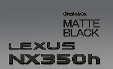 20系レクサスNX　エンブレムパーツ・ブラック・ホワイトエンブレム　Grazio(グラージオ)/エンブレム(1)