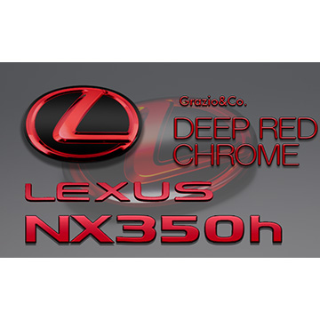 レクサスNX(20系)用レッドクロームエンブレム Grazio(グラージオ)