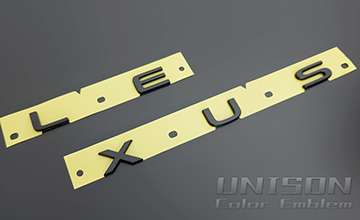 UNISON-純正エンブレム改 レクサスRX マットブラック(ツヤ消し黒)エンブレム