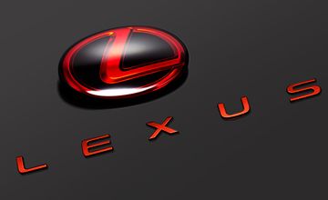 10系レクサスRX　エンブレムパーツ・レッドクロームエンブレム　Grazio(グラージオ)/エンブレム(2)
