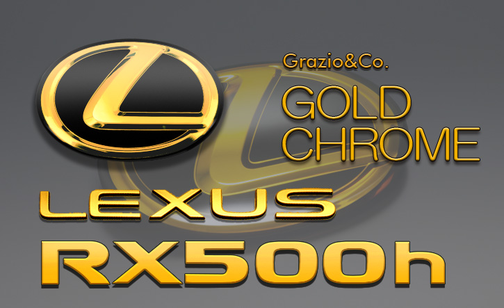 Grazio(グラージオ) レクサスRX エンブレムパーツ ゴールドエンブレム 10系