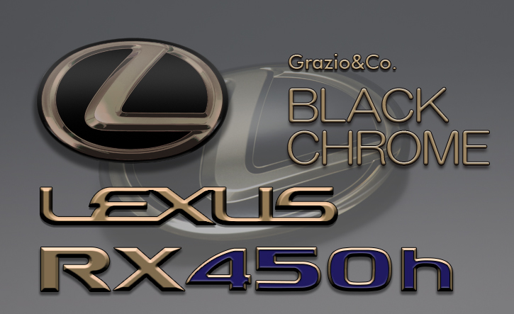 Grazio(グラージオ) レクサスRX エンブレムパーツ ブラッククロームエンブレム L20系