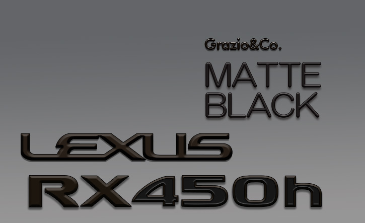 Grazio(グラージオ) レクサスRX エンブレムパーツ ブラック・ホワイトエンブレム L20系