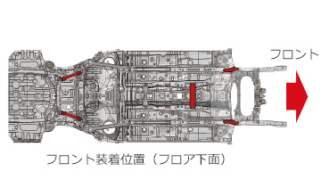 TRD 130系マークX用メンバーブレース