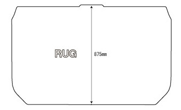 ガソリン・7人乗り(2列目オットマン無)用 Lサイズ ラグ　+14800円