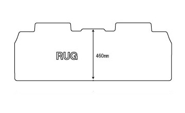 ハイブリッド・7人乗り(2列目オットマン付)用 Mサイズ ラグ　+12800円