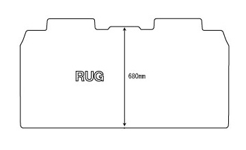 ハイブリッド・7人乗り(2列目オットマン付)用 Lサイズ ラグ　+14800円