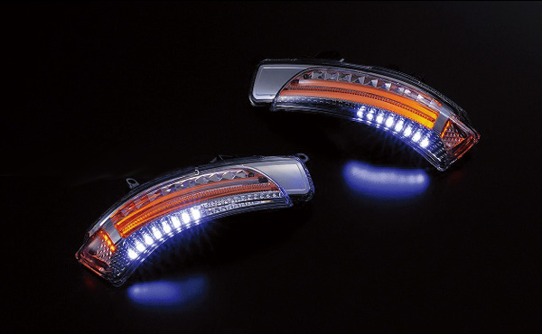 LEDミラーライト(オレンジ/ブルーLED) ZVW30 プリウス (H21/5-)-
