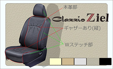 Clazzio(クラッツィオ) 20系プリウス用本革シートカバー・ツィール