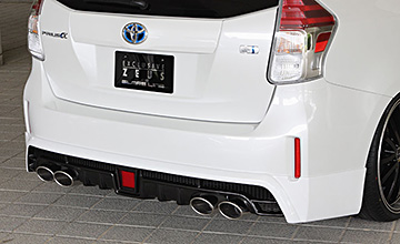 プリウスαエクスクルーシブゼウス リアアンダー　(専用マフラー用)