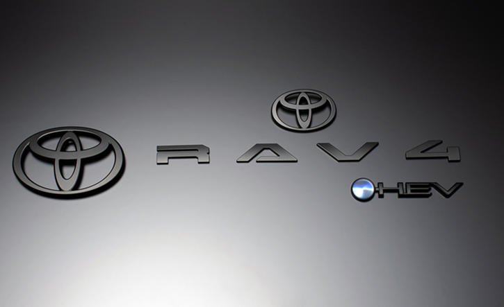 Grazio(グラージオ) RAV4 エンブレムパーツ ブラック・ホワイトエンブレム 60(64)系