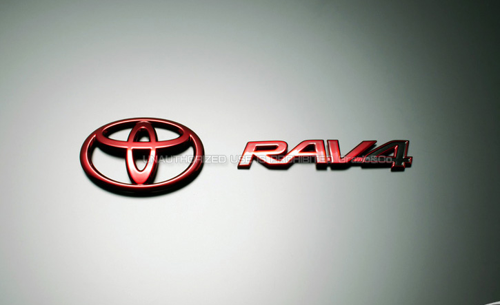 Grazio(グラージオ) RAV4 エンブレムパーツ レッドクロームエンブレム 50系