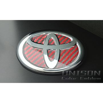 UNISON-純正エンブレム改　RAV4/50系　GRエンブレムレッドカーボン（エンブレム）(1)