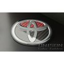 50系RAV4　エンブレムパーツ・GRエンブレムツートン・レッド/ブラック　UNISON-純正エンブレム改/エンブレム