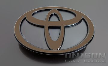 ヤリスクロスUNISON-純正エンブレム改 ブラウン(フロント用)