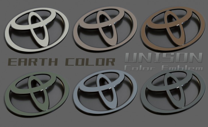 UNISON-純正エンブレム改 ヤリスクロス エンブレムパーツ アースカラーエンブレム 10系